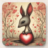 Kangaroo-Liebe 1 Getränkeuntersetzer (Vorderseite)