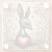 Kangaroo-Liebe 1 Glasuntersetzer (Rückseite)
