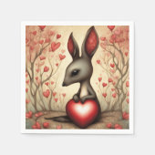 Kangaroo-Liebe 1 Serviette (Vorderseite)