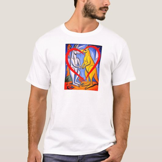 Kangaroo-Liebe T-Shirt (Vorderseite)