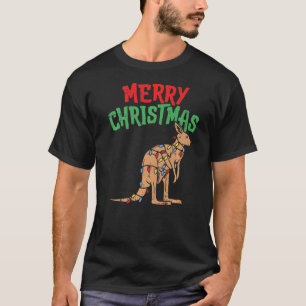Kangaroo Lights Australien Frohe Weihnachts Pj Mat T-Shirt