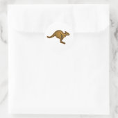 Kangaroo-Logo Runder Aufkleber (Tasche)