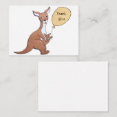 Kangaroo Mama Danke, Card Mitteilungskarte (Vorne/Hinten)