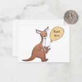 Kangaroo Mama Danke, Card Mitteilungskarte (Vorderseite/Rückseite Beispiel)