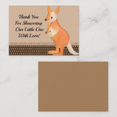 Kangaroo Mama und ihr Baby Danke Karte (Vorne/Hinten)