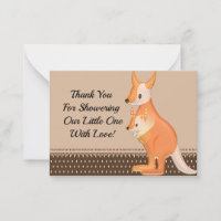 Kangaroo Mama und ihr Baby Danke Karte