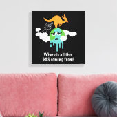 Kangaroo Methane Furz Leinwanddruck (Insitu (Wohnzimmer))