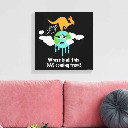 Kangaroo Methane Furz Leinwanddruck (Insitu (Wohnzimmer))