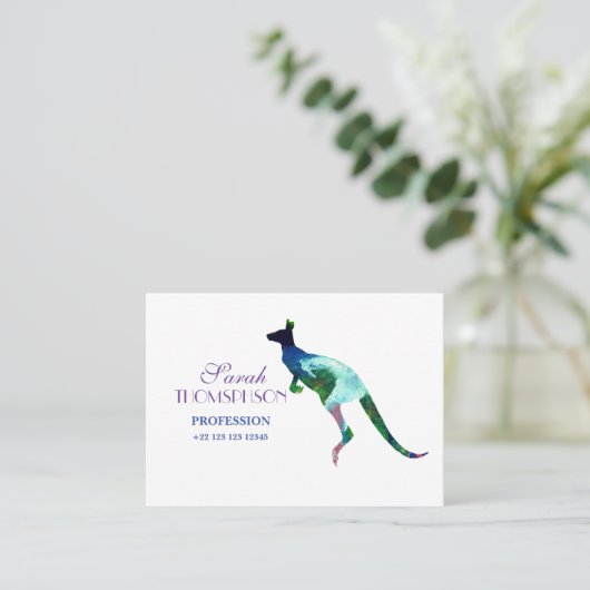 Kangaroo Mighty, Standard Matte Visitenkarte (Stehend Vorderseite)