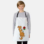 Kangaroo mit Blume Schürze (Getragen)