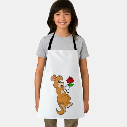 Kangaroo mit Blume Schürze (Insitu)