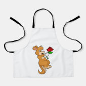 Kangaroo mit Blume Schürze (Vorderseite)