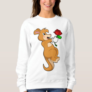 Kangaroo mit Blume Sweatshirt