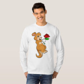 Kangaroo mit Blume T-Shirt (Vorne ganz)
