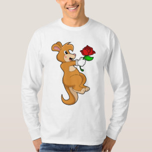 Kangaroo mit Blume T-Shirt