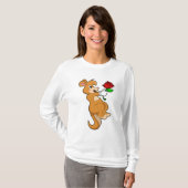 Kangaroo mit Blume T-Shirt (Vorne ganz)