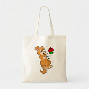 Kangaroo mit Blume Tragetasche