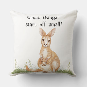 Kangaroo mit Freude Kissen