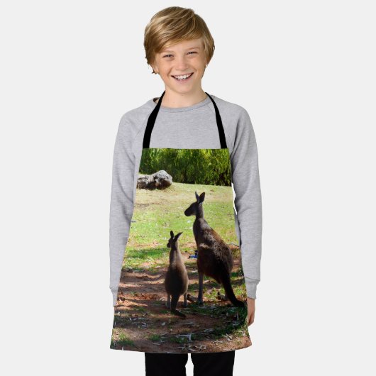 Kangaroo mit ihrer Freude, Kinder vollwertige Schü Schürze (Getragen)