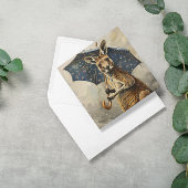 Kangaroo mit Regenschirm, individuell anpassbar Einladung