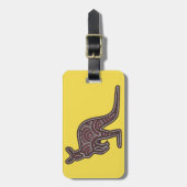 Kangaroo Mosaic Gepäckanhänger (Vorderseite vertikal)