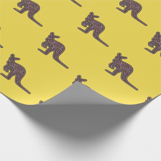 Kangaroo Mosaic Geschenkpapier (Ecke)