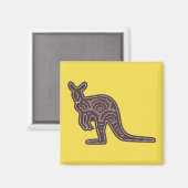 Kangaroo Mosaic Magnet (Vorderseite/Rückseite)