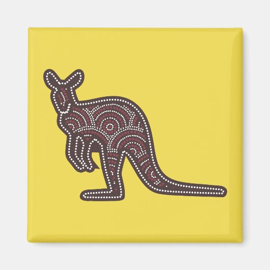 Kangaroo Mosaic Magnet (Vorne)