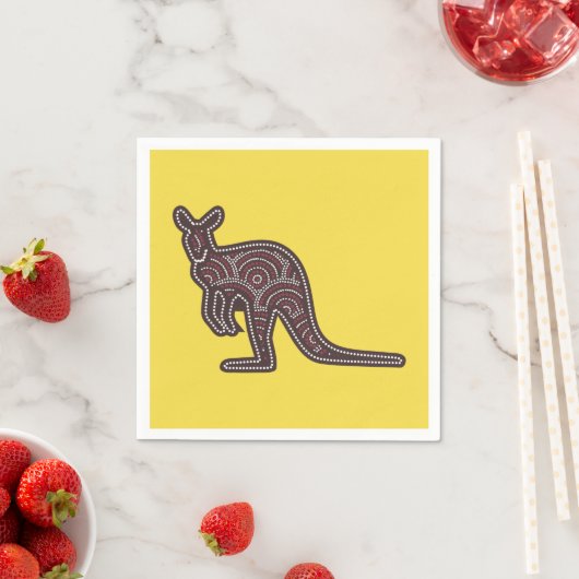 Kangaroo Mosaic Serviette (Beispiel)