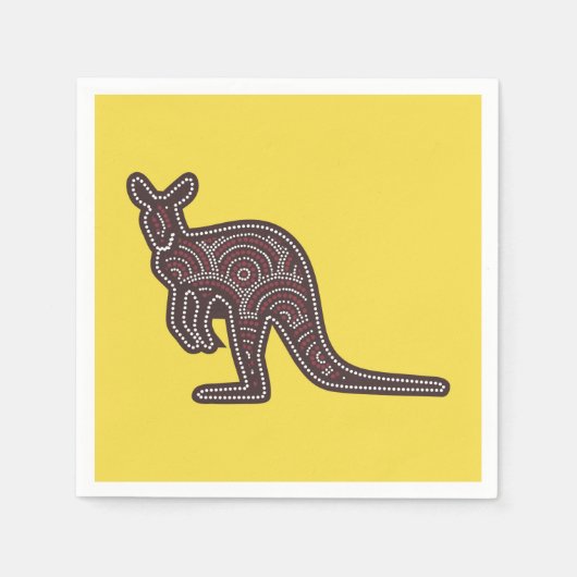 Kangaroo Mosaic Serviette (Vorderseite)