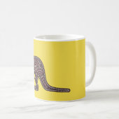 Kangaroo-Mosaik Kaffeetasse (VorderseiteRechts)