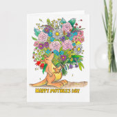 Kangaroo Mother's Day greetingcard by Nicole Janes Karte (Vorderseite)