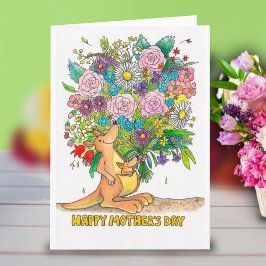 Kangaroo Mother's Day greetingcard by Nicole Janes Karte