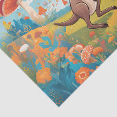 Kangaroo Mushroom Garden Dekoupage Tissue Paper Seidenpapier (Ausschnitt)