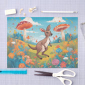 Kangaroo Mushroom Garden Dekoupage Tissue Paper Seidenpapier (Handwerk)