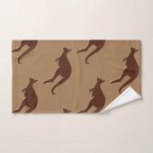 Kangaroo-Muster Badhandtuch Set (Handtuch)