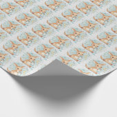 Kangaroo Niedlich Baby Pastell Wasserfarbmuster Geschenkpapier (Ecke)
