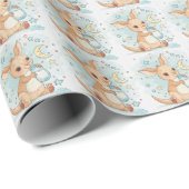 Kangaroo Niedlich Baby Pastell Wasserfarbmuster Geschenkpapier (Rolleneckpunkt)