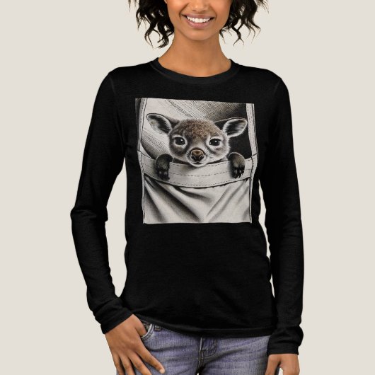 Kangaroo, Niedliches Baby Joey Design Tri-Blend Shirt (Vorderseite)