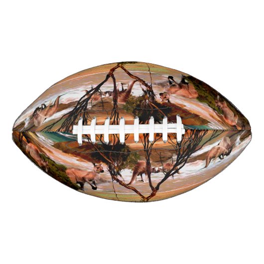 Kangaroo-Öl, das den Strand malt, Football (Vorderseite)