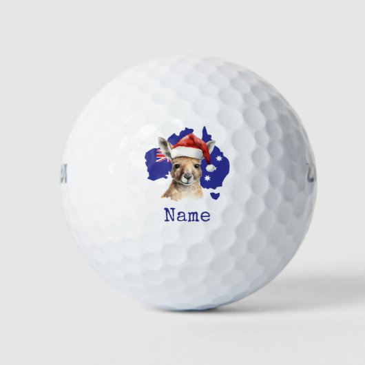 Kangaroo on Australia Flag Golfball (Vorderseite)