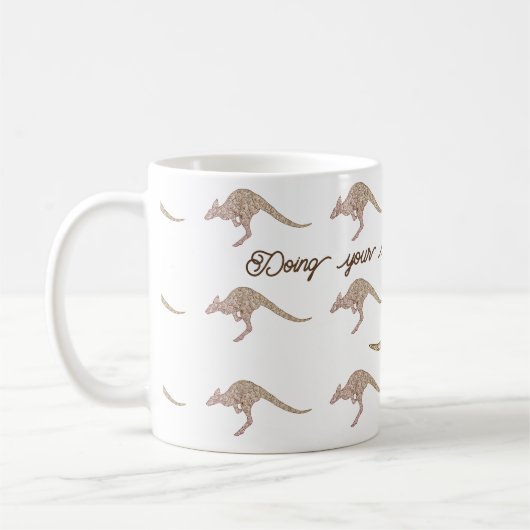 Kangaroo or wallaby saying: Doing your own thing Kaffeetasse (Links)