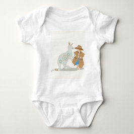 Kangaroo Originalkunstdruck Baby Strampler