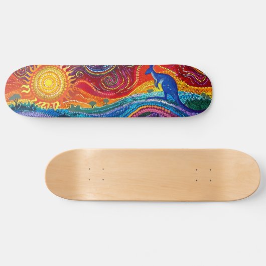 Kangaroo - Origineller Stil - Skateboard Deck (Horizontal)