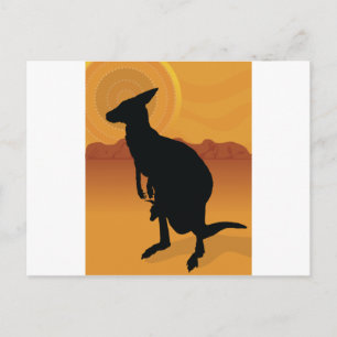 Kangaroo Outback Postkarte