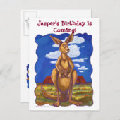 Kangaroo Party Center Ankündigungspostkarte (Vorne/Hinten)