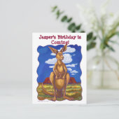 Kangaroo Party Center Ankündigungspostkarte (Stehend Vorderseite)