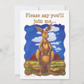 Kangaroo Party Center Einladung (Vorderseite)