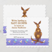 Kangaroo Party Center Einladung (Vorne/Hinten)