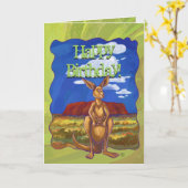 Kangaroo Party Center Karte (Gelbe Blume)